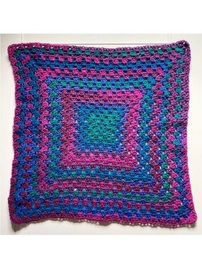 Jewel Tone Small Crochet Afghan